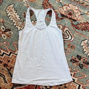 T.J.Maxx Light Gray Striped Tank Top